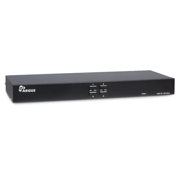 Inter-tech AS-9104DA / KVM prepínač / Rackmount / 4× DVI-I / USB / audio / 256 PC (88887301)