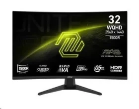 31.5" MSI MAG 321CQF E18 čierna / 2560x1440 / VA / 16:9 / 0.5ms / 3000:1 / 300cd-m2 / HDMI+DP / VESA (4711377320320)