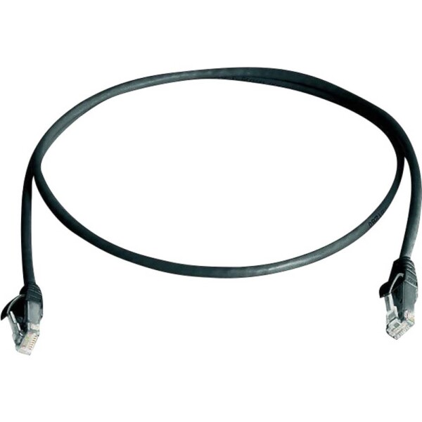 Telegärtner 100008322 RJ45 sieťové káble, prepojovacie káble CAT 6 U/UTP 2.00 m čierna samozhášavý, bez halogénov 1 ks; 100008322