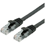Value 21.99.1462 RJ45 sieťové káble, prepojovacie káble CAT 6A U/UTP 2.00 m čierna netienený 1 ks; 21.99.1462