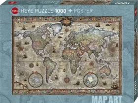 HEYE Puzzle Map Art: Retro svet