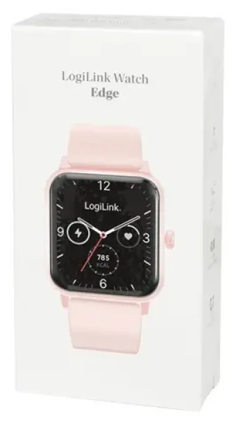 LogiLink Edge ružová / Chytré hodinky / 1,83 "LCD / Dotykový displej / Bluetooth 5.2 (SW0001P)