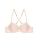 PURE MICRO - podprsenka s vypchávkami a kosticami z recyklovaného mikrovlákna Triumph CAMEO BEIGE 65B