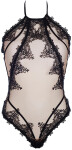 Dámske priehľadné sexy body V-8910 Black with beige - Axami L-40 černá-béžová