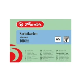 Herlitz Linkované kartičky A5 / 100 ks / zelená (1150556)
