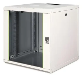 Digitus Unique 9U sivý / Nástenný rozvádzač / 19" / 600 x 600 mm / Sklenené dvere / Nosnosť 100 kg (DN-19 09U-6/6)