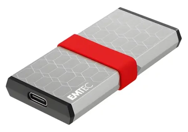 EMTEC X205 Mini SSD strieborná / Prenosný SSD / 1TB / USB-C 3.2 Gen 2x2 / čítanie: 1100 MB/s (ECSSD1TX205)