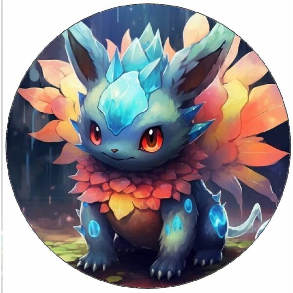 Jedlý papier Pokémon — modrý drak, 19,5 cm - Pictu Hap