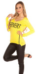 Trendy KouCla v-sweater with Zip "PERVERT" Einheitsgroesse