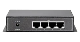 LevelOne PoE+ switch 5-portový 120W plastové telo / Switch / Unmanaged / 4X GbE PoE+ / 1x GbE uplink (GEP-0521)