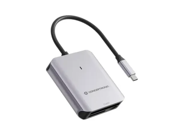 Conceptronic šedá / Čítačka pamäťových kariet / USB-C 3.2 Gen 2 / SD / microSD / CFast 2.0 / 10 Gbps (BIAN09G)