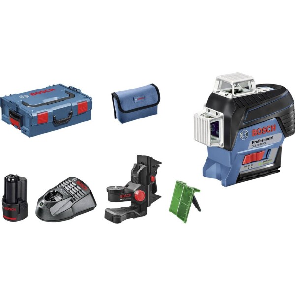 Bosch Professional GLL 3-80 CG krížová vodováha laserová samonivelačná Dosah (max.): 30 m; 0601063T00