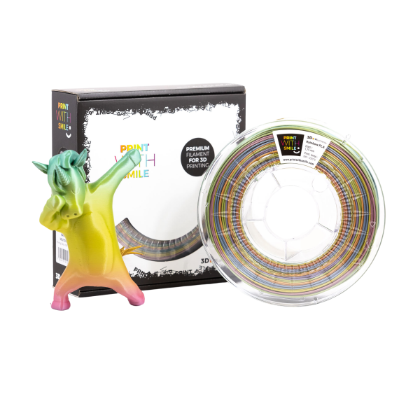PLA SILK filament rainbow 1,75 mm Print With Smile 1 kg