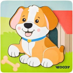 Woody Puzzle Baby - psík