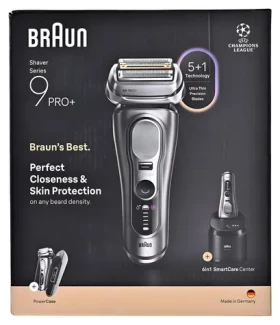Braun Series 9 Pro+ 9675cc sivá / Holiaci strojček / Pánsky / Planžetový / Wet Dry / 60 min prevádzka (9675CC)