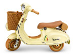 Mamido Detský elektrický skúter Vespa 2x35W béžový