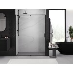 MEXEN - Exo sprchové dvere krídlové 155, transparent, čierna 819-155-000-70-00