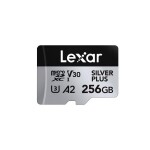 Lexar Professional Silver Plus MicroSDXC 256 GB Class 10 UHS-I/U3 A2 V30 (LMSSIPL256G-BNANG)