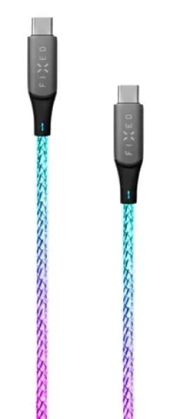 Svietiaci nabíjací kábel FIXED PD, 1,2 60W,