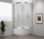 POLYSAN - SELMA štvrťkruhová sprchová zástena 900x900x1650, čire sklo MD2516