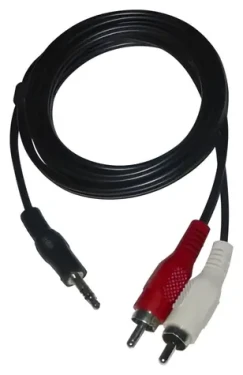Audio kábel Jack 3,5mm samec - 2x CINCH samec čierna / Audio kábel / 1,5 m