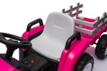 Mamido Mamido Detský elektrický traktor s vlečkou Farm 24V 2x45W ružový