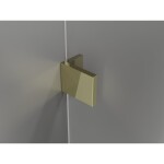 MEXEN/S - Lunar L Duo sprchový kút dvere krídlové 90 x 80, transparent, zlato 834L-090L-080P-50-00