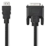 Nedis čierna / Kábel HDMI - DVI-D 24+1 / 3 m / 1080p / Poniklované konektory (CCGP34800BK30)