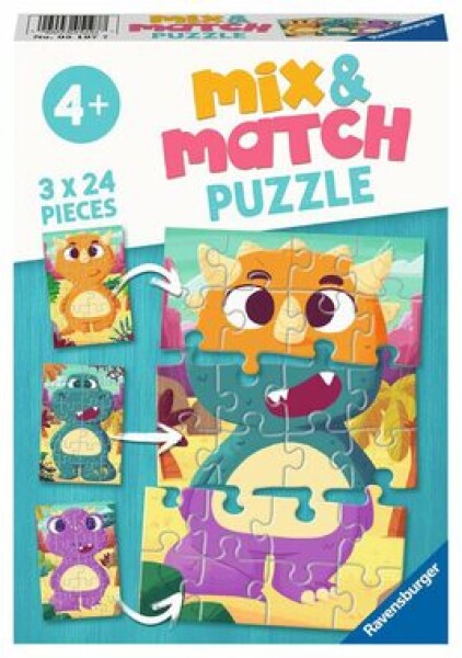 Ravensburger Mix amp; Match Puzzle Legrační dinosaurus