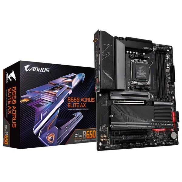 GIGABYTE B650 AORUS ELITE AX / AMD B650 / DDR5 / SATA III RAID / USB / GLAN / M.2 / sc.AM5 / Wi-Fi / ATX (B650 AORUS ELITE AX)