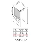 CERANO - Sprchová zástěna Walk-in Onyx Half Cube L/P - 8 mm - hranatá vzpěra - chrom, transparentní sklo - 110x100 CER-978624