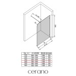 CERANO - Sprchová zástena Walk-in Orbis Round - Pravá - 8 mm - guľatá vzpera - chróm, mliečne sklo - 140x200 CER-999946
