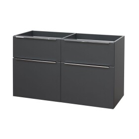 Mereo Mailo, kúpeľňová skrinka 120 cm, antracit, elox AL madlo CN533SN