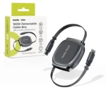 Mobile Origin CB7 Space Grey / Samonavíjací kábel / USB-C na USB-C / 100 W / 1 m (MO-CB7-SPG)