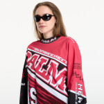 Tričko Palm Angels Racing Loose Long-Sleeved T-Shirt UNISEX White/ Navy Blue XL