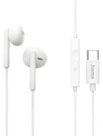 HAMA Classy biela / Slúchadlá do uší - štuple / mikrofón / USB-C / 1,2 m (221786)