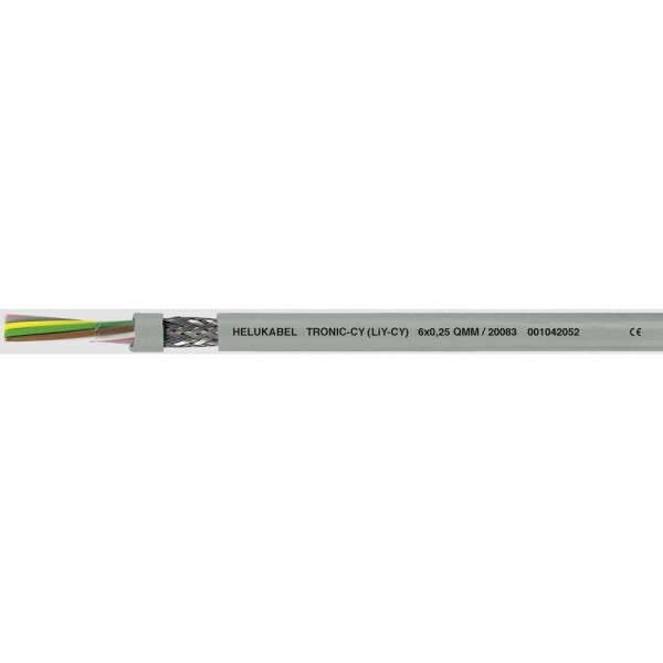 HELU 20037-500 dátový kábel LiYCY 14 x 0.25 mm² sivá 500 m; 20037-500