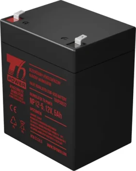 T6 Power NP12-5 / Olovený akumulátor VRLA / 12 V / 5 Ah / F2 Faston 6,3 mm (T6UPS0022)