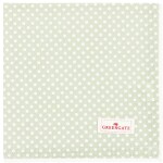 GREEN GATE Bavlnený obrúsok s čipkou Dotty Pale Green