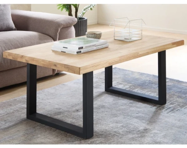 Konferenčný stolík z dubového dreva Chris U, 110x70 cm%