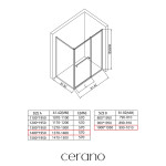 CERANO - Sprchovací kút Versaro L/P - 6 mm - chróm, transparentné sklo - 140x100 - zasúvací CER-8050BD80318