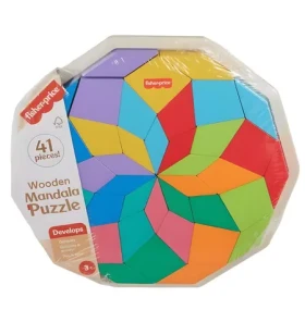 Mattel Fisher-Price Drevené puzzle Mandala