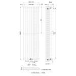 INVENA - Dekoratívny radiátor DUO 1600X480 čierny UG-20-C16-A
