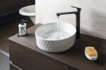 ISVEA - ROMBO keramické umývadlo na dosku, priemer 36cm, biela 10NF67036