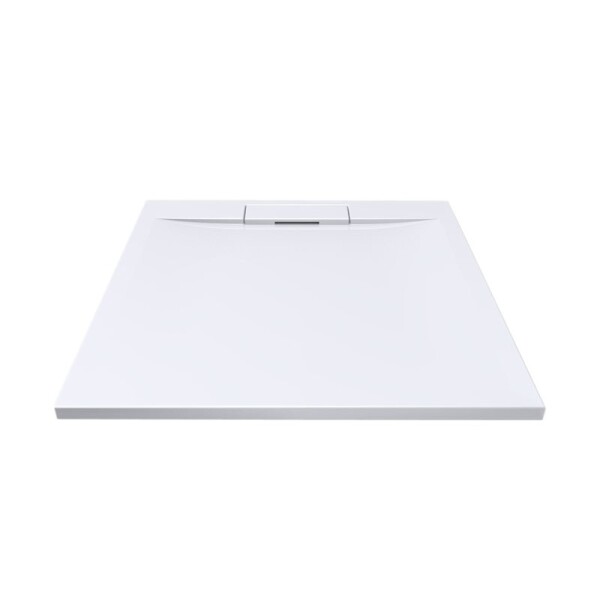 Mereo Štvorcová sprchová vanička s hranatým krytom sif., 90x90x3 cm, vr. sif., bez nožičiek, liaty mramor CV35KS