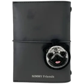 Nimmy Big Eyed Pet 2.0 Dog čierna / Zápisník s perom / Umelá koža a textil (N-XDY-SZB-09A-D)
