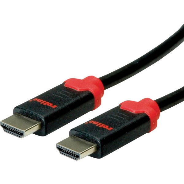 Roline HDMI prepojovací kábel Zástrčka HDMI-A, Zástrčka HDMI-A 1.00 m čierna 11.04.5940 10K UHD, 8K UHD, dvojžilový tienený HDMI kábel; 11.04.5940