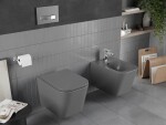 MEXEN - Teo Závesná WC misa vrátane sedátka s slow-slim, z duroplastu, temná šedá mat 30854071