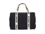 Childhome Prebaľovacia taška Mommy Bag Canvas Black / 55 x 30 x 40 cm / nosnosť 5 kg (CWMBBSCBL)