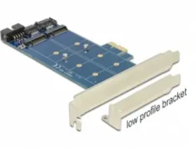 DeLock PCI Express Karta 2 x interné M.2 NGFF + low profile (89374)